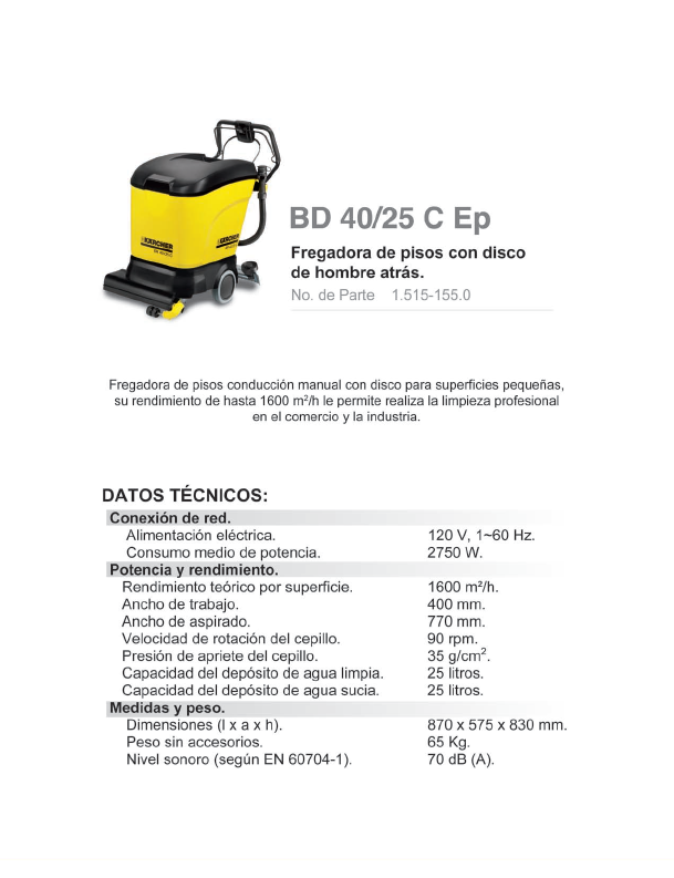 FREGADORA DE PISOS CON DISCO DE HOMRE ATRÁS